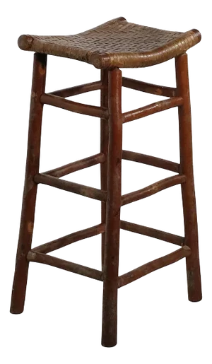 Vintage Adirondack Old Hickory Style Bar Stool