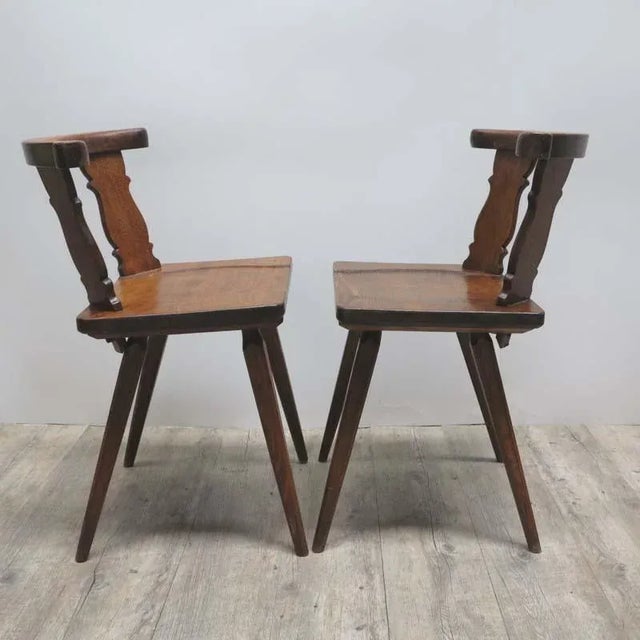 Set of Antique Wooden Chairs For Sale - Image 9 of 16