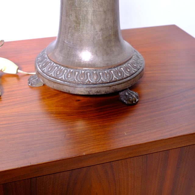 Antique 19th Century Silver-Plated Copper Torch-Holder Floor Lamp For Sale - Image 14 of 18