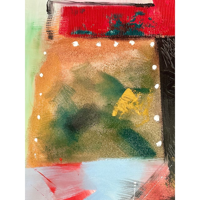 1970s Mid-Century Modern 48x60 Original Gunnar Erman Abstract Expressionist Painting For Sale - Image 14 of 15