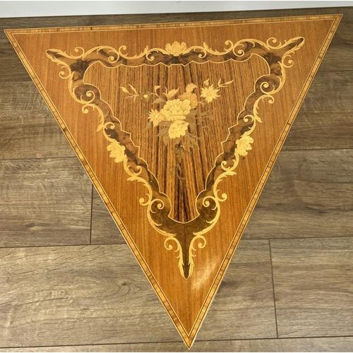 Vintage French Nested Triangle Carved Tables, Set of 3 For Sale - Image 6 of 12