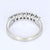 Contemporary 14k White Gold Seven-Stone Ring - Size 7.75 For Sale - Image 3 of 6