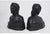 Pair of 1920's male and female bust bronze bookends. Marked "The Armor Bronze Corporation New York City" and numbered...