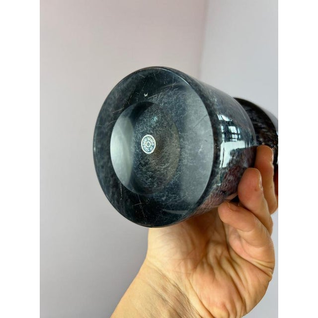 Black Vase in Grey by Bo Borgström for Åseda Glasbruk For Sale - Image 8 of 11