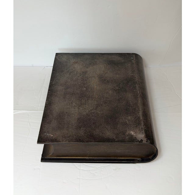 1980s Italian Brutalist “Il Teatro” Metal Book Rectangular Box For Sale - Image 11 of 12