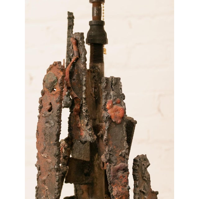 Unique Vintage Brutalist Table Lamp For Sale - Image 9 of 12