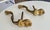 Large Pair Antique French Gilt Bronze Curtain Tie Back Brackets For Sale - Image 4 of 16
