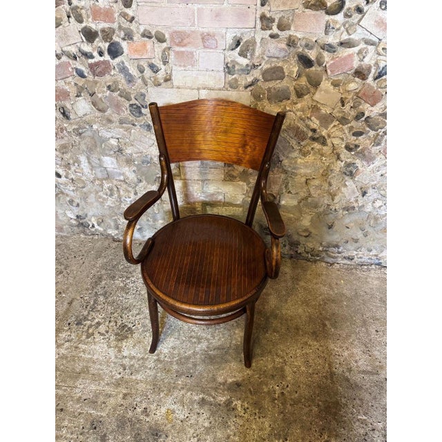 Antique Bentwood Armchair by Fischel, 1890s For Sale - Image 4 of 18
