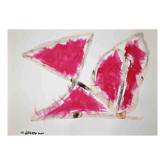 Giorgio Lo Fermo, Abstract Composition, Original Tempera and Watercolor, 2020 For Sale