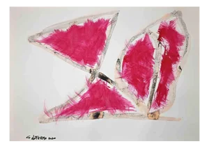Giorgio Lo Fermo, Abstract Composition, Original Tempera and Watercolor, 2020