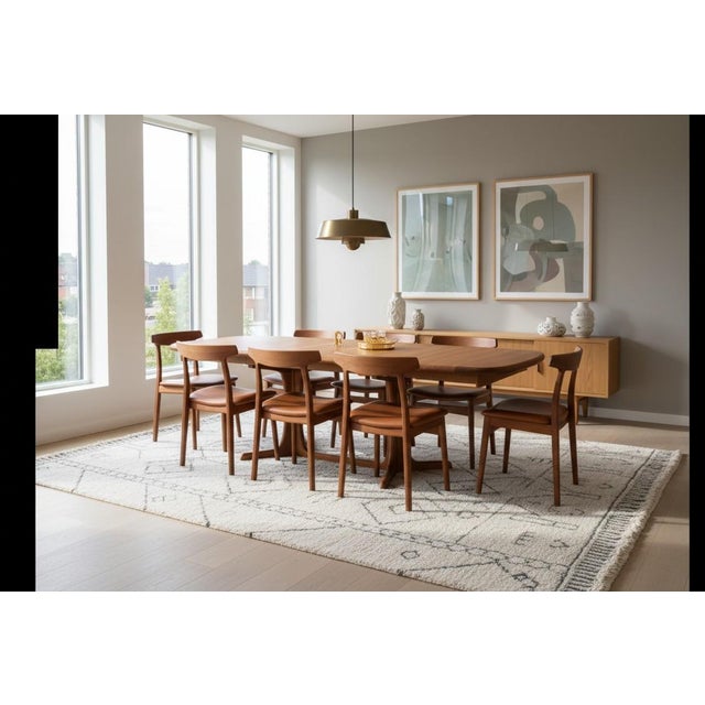 Mid-Century Modern Model 60 Chairs in Teak and Leather by Henning Kjærnulf for Bruno Hansen, 1950s, Set of 4 For Sale - Image 3 of 18