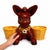 Auburn Vintage Mid-Century Ceramic Donkey Double Planter With Basket Planters For Sale - Image 8 of 8