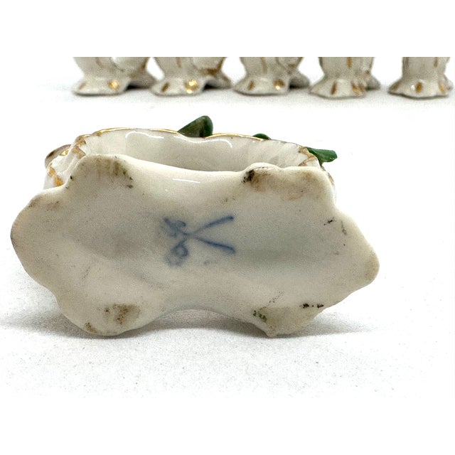 1930s Porcelain Kaiser Floral Napkin Rings - Set of 6 For Sale In Tampa - Image 6 of 7