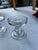 Contemporary Vintage Pair of Glass Champagne Style Candlestick Holders For Sale - Image 3 of 6