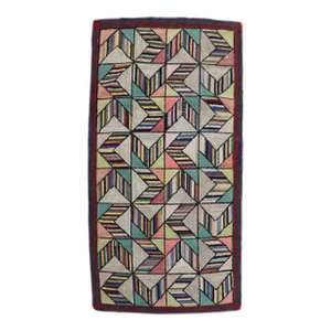 Dazzling Geometric American Hooked Scatter Rug