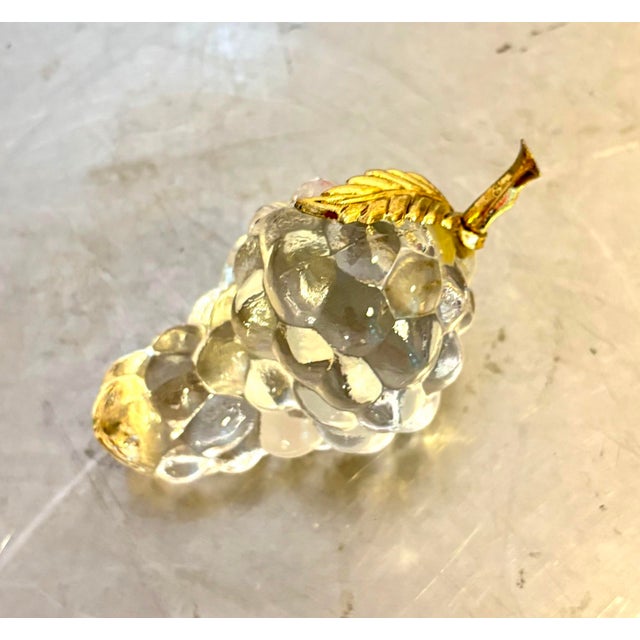 1970s Glass Grape Bunch Paper Weight For Sale - Image 5 of 5