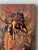 Vintage Signed Brutalist Abstract Oil Painting on Faux Ostrich Canvas, 1970s For Sale - Image 4 of 10