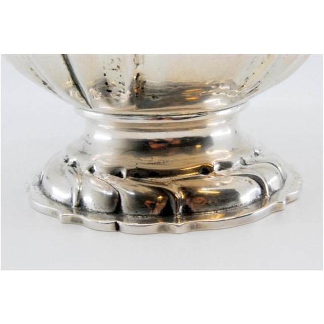 Spiral Silver Teapot with Chestnut Wood Handle For Sale - Image 9 of 10