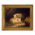 Two Pigs 11x14" Print on Canvas in Antiqued Gold Frame For Sale