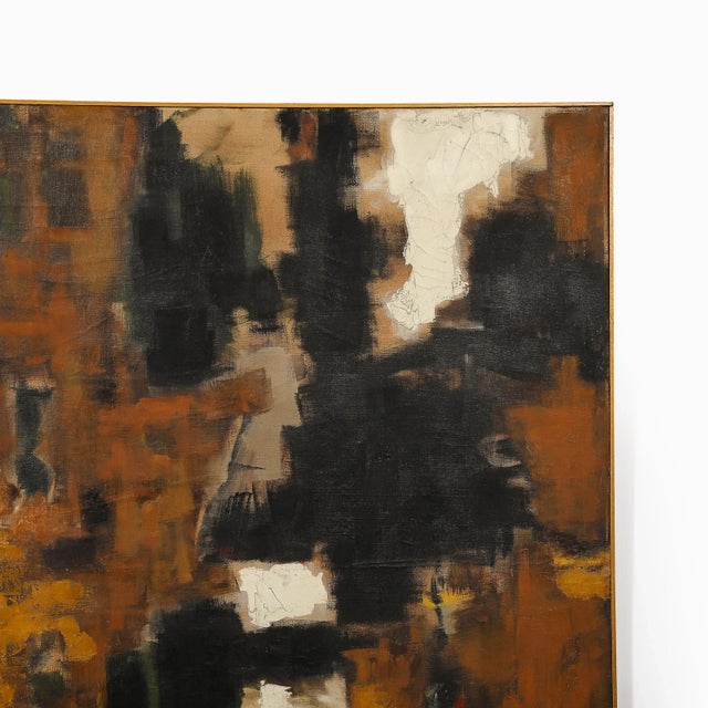 Modern Modernist Untitled Color Field Oil Painting in Earth Tones by Herbert MacDonald For Sale - Image 3 of 12
