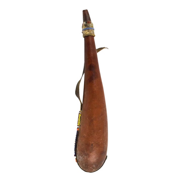Early 20th Century Maasai Beaded Milk Gourd Container Kenya For Sale