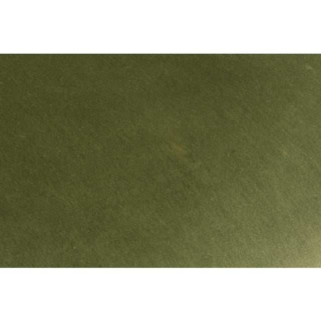 French Louis XVI Style Painted Canapé in Moss Green Velvet, Provence For Sale - Image 14 of 18