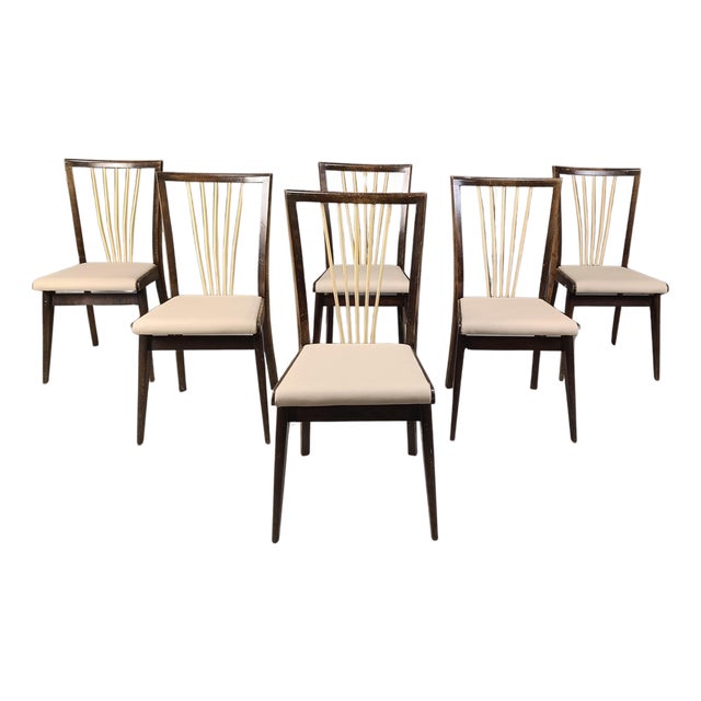 Mid-Century Italian Dining Chairs, 1950s, Set of 6 For Sale
