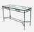 1980s Attributed to Mario Papperzini for Janus Et Cie Green Iron and Glass Console Table For Sale - Image 10 of 18