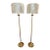 Mid 20th CenturyHeavy English Silvered Bronze Floor Lamps - a Pair For Sale