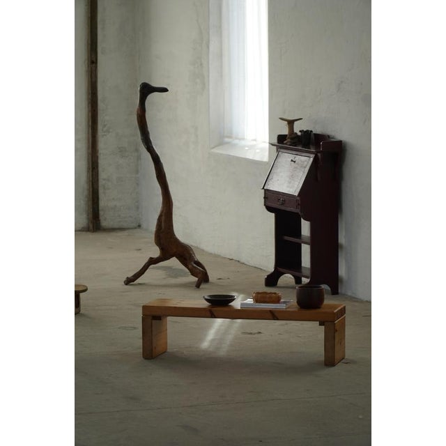 Mid-Century Swedish Modern Brutalist Table or Bench in Pine, 1960s For Sale - Image 15 of 16