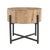 2020s Mia Round Wood & Iron Side Table For Sale - Image 5 of 9