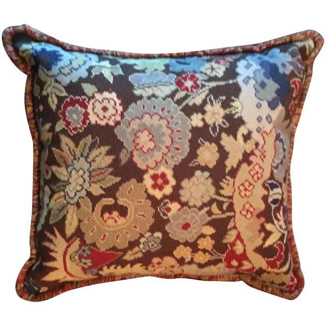 Antique 19th Century Needlework Tapestry Pillow in the Louis XVI Style For Sale - Image 13 of 13
