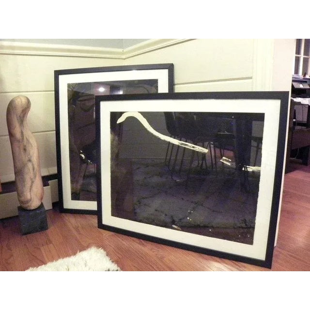 Abstract Set of Original Signed Mid Century Abstract Paintings by Francine Simonin For Sale - Image 3 of 12