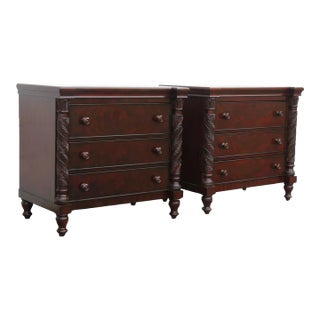 Ralph Lauren Home Safari Collection Dressers Chests Large Nightstands a Pair For Sale