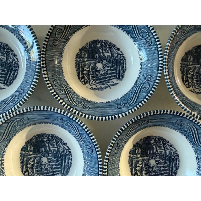 Vintage Currier & Ives Royal China Small Bowls - Set of 5 For Sale - Image 4 of 8