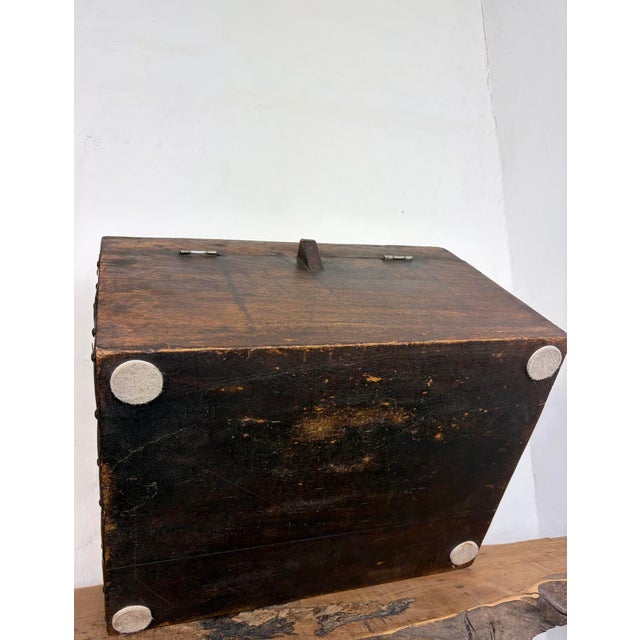 Antique Anglo-Indian Wood and Brass-Bound Trunk, 19th Century For Sale - Image 14 of 15
