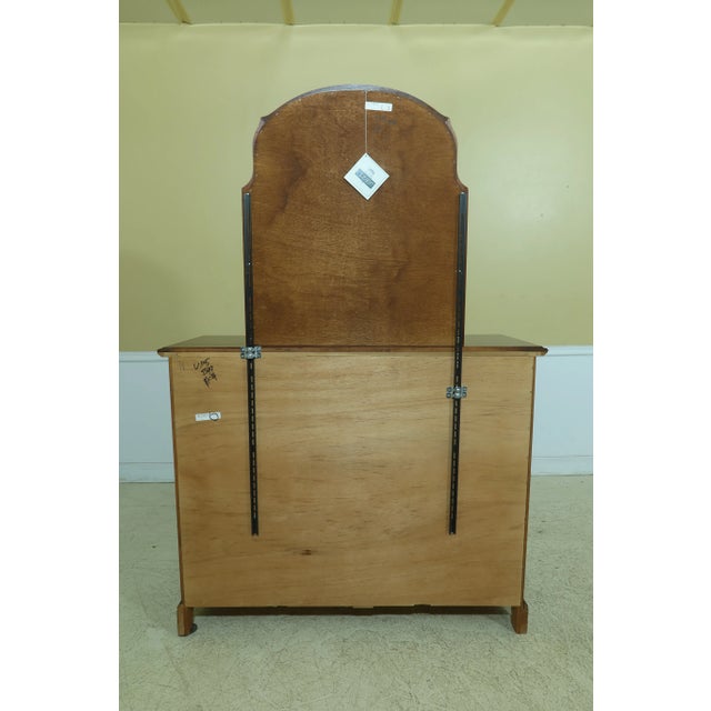 Brown Cresent Solid Cherry Gentleman's Chest & Mirror For Sale - Image 8 of 10