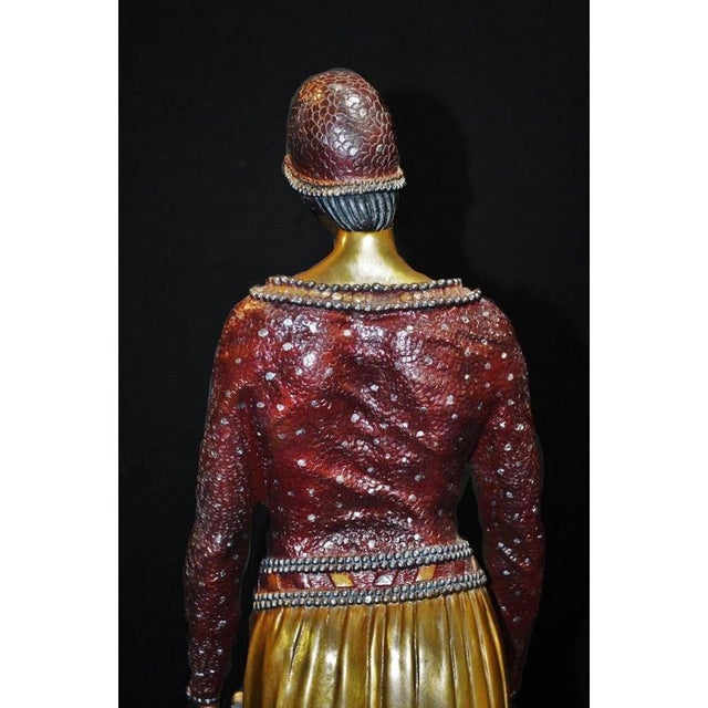 after Demetre Chiparus, Art Deco Sculpture, Bronze and Marble For Sale - Image 17 of 18