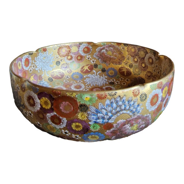 1930s Satsuma Thousand Flowers Bowl For Sale