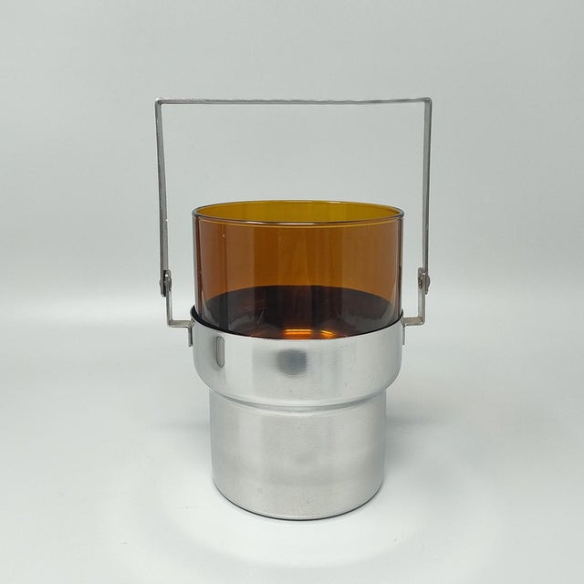 1970s Italian Cocktail Shaker with Ice Bucket by Pran, 1970s, Set of 2 For Sale - Image 5 of 7
