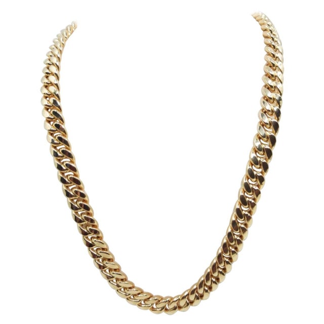 Gold 14 Karat Yellow Gold 84 Gm Link Chain Unisex, 24 Inch, 11mm Wide For Sale - Image 8 of 8