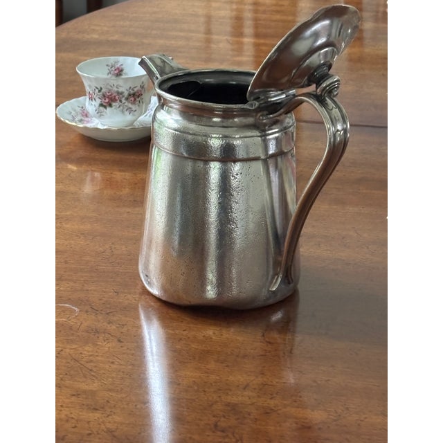 1970s Vintage 1940s Sheraton Hotel Silver Plate Coffee Pot 64oz Prop For Sale - Image 5 of 9