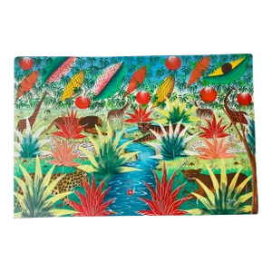 Vintage Haitian Painting on Canvas