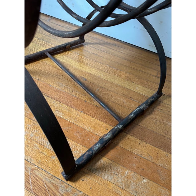 1950s 1950s Scrolled Iron Cerule Bench For Sale - Image 5 of 9