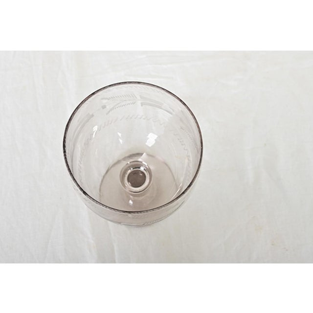 Transparent French 19th Century Etched Glass Chalice For Sale - Image 8 of 11