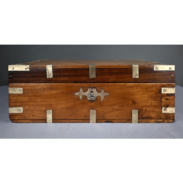 Late 19th Century Teak Correspondence Chest For Sale - Image 6 of 18