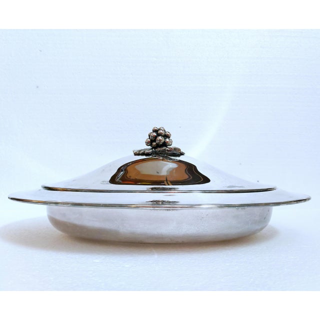 Large Vintage Italian Cassetti Silver Plated Serving Dish with Lid and Pyrex Insert, 1970s For Sale - Image 13 of 13