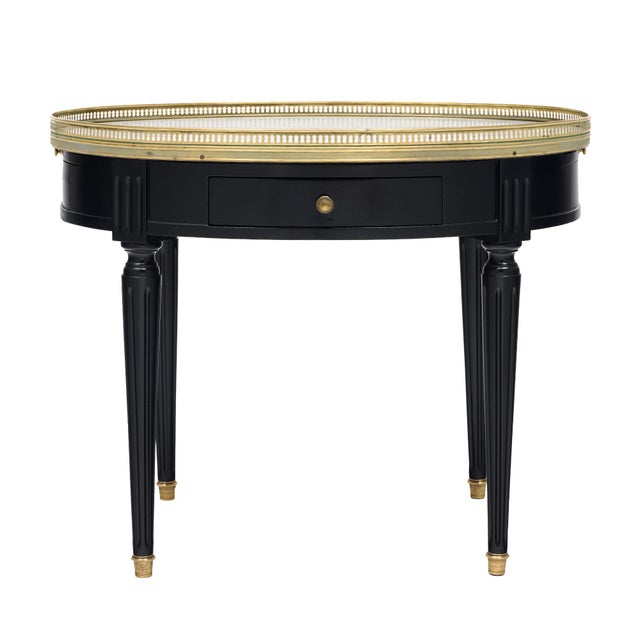 1920s Classic, Louis XVI Oval Bouillotte Side Table, Circa 1920 For Sale - Image 5 of 9