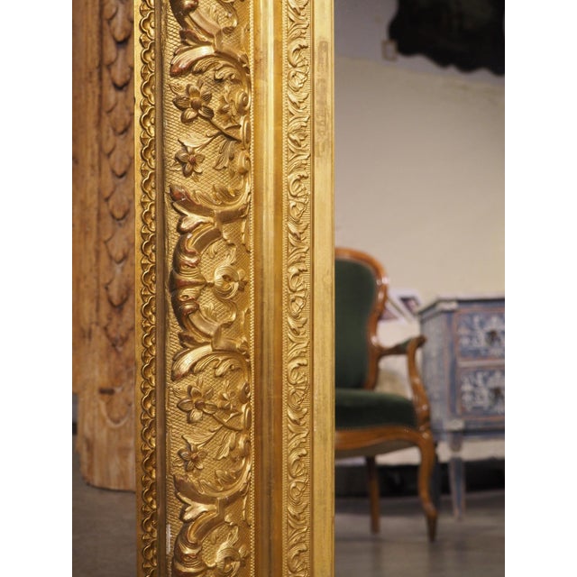 Antique French Louis XIV Style Symmetrical Giltwood Mirror, Circa 1890 For Sale - Image 4 of 18