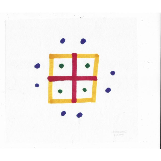 Watercolor and marker by California minimalist abstract painter Dimitri Grachis (1932-2021). Grachis owned the Spatsa...